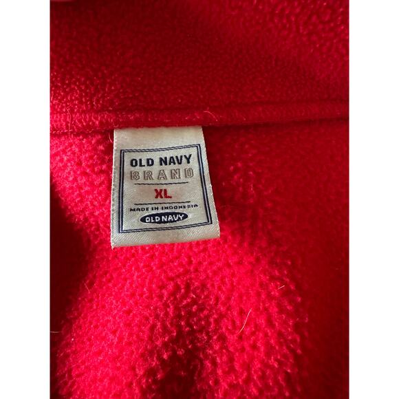 Old Navy Vtg Red Fleece Sweatshirt Size XLarge - Picture 2 of 7